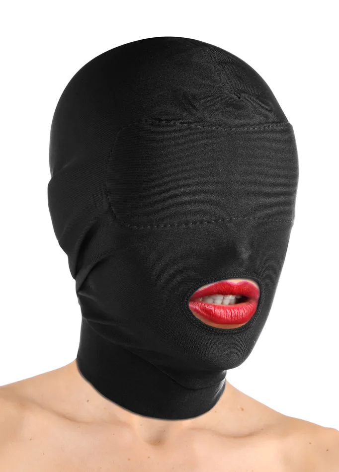 Disguise Open Mouth Hood with Padded Blindfold Adult Time NZ Male Sex Toys