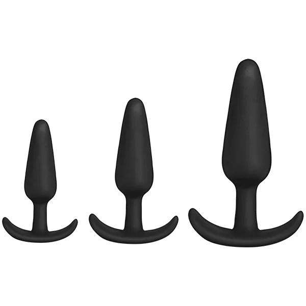 Doc Johnson Anal Mood Naughty 1 Trainer 3 Plugs Set Black