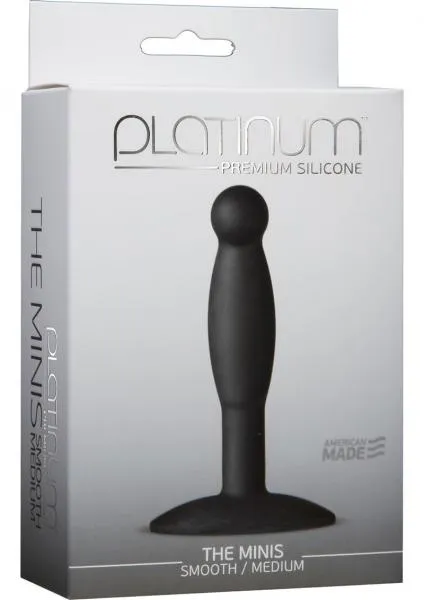 Doc Johnson Anal Platinum Silicone The Minis Medium Anal Plug Black 36 Inch