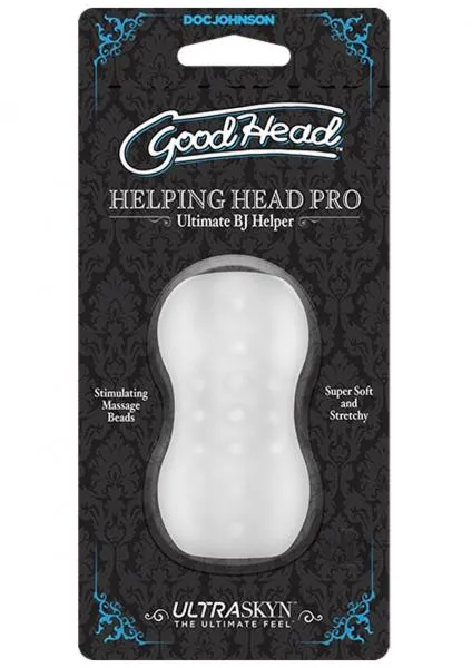 Doc Johnson Male Sex Toys Goodhead Helping Head Pro Ultraskyn Stroker Frost