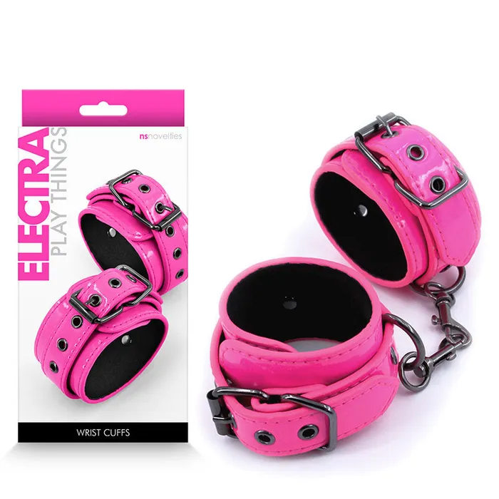 Electra Wrist Cuffs Pink Pink Restraints NS Novelties Vibrators