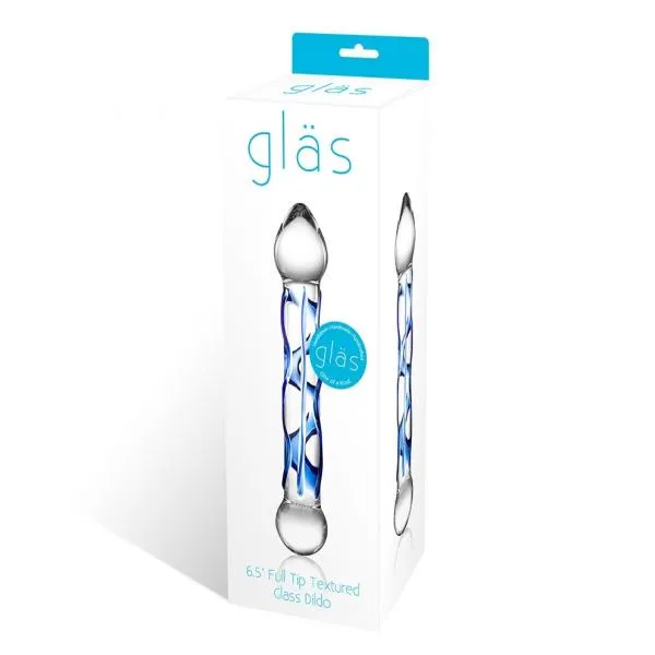 Electric Eel Dildos Glas 65 Inches Full Tip Textured Glass Dildo Clear