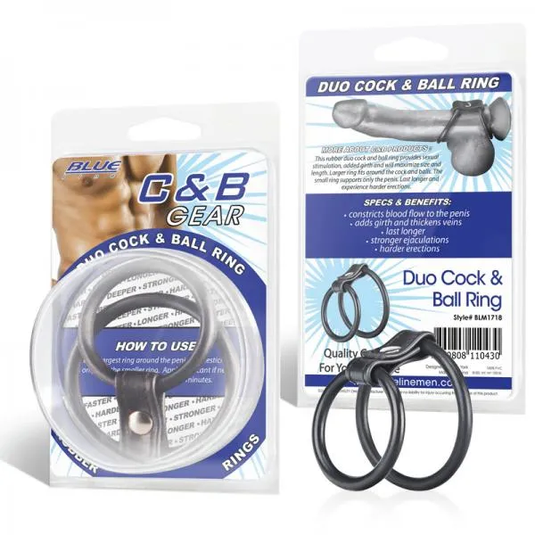 Electric Eel Male Sex Toys C B Gear Duo Cock And Ball Ring Black