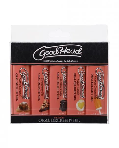 Enhancers GoodHead Goodhead Dessert Oral Delight Gel Asst Flavors Pack Of 5