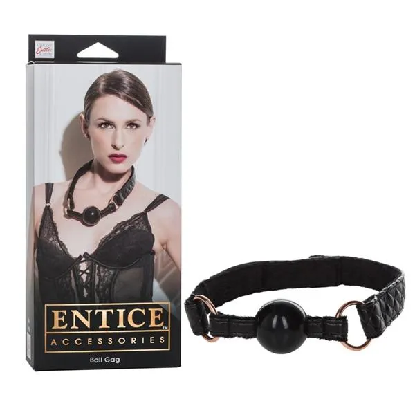 Entice Accessories Entice Ball Gag Black OS Anal