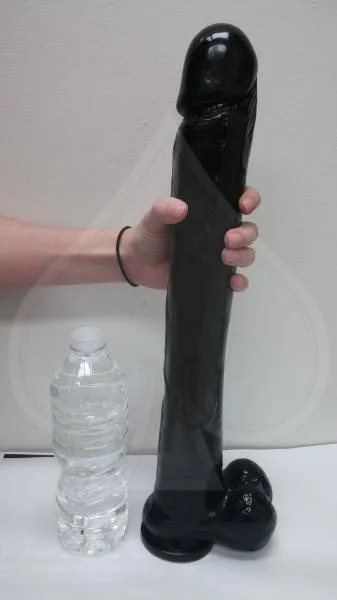 Exxxtreme Dong 16 Inches Suction Cup Black Ignite Dildos