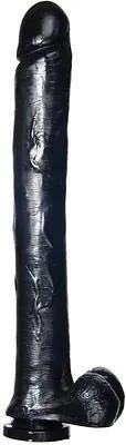 Exxxtreme Dong 16 Inches Suction Cup Black Ignite Dildos