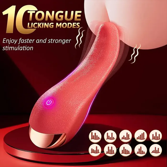 Female Sex Toys 10 Patterns Tongue Vibrator for Women OOTYEMO