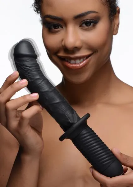 Female Sex Toys Ass Thumpers The Large Realistic 10 X Vibrator With Handle Ass Thumpers