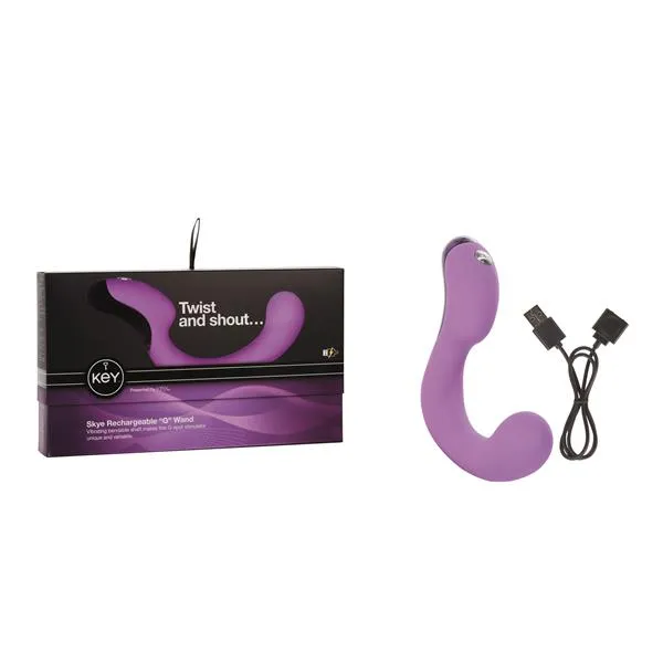 Female Sex Toys Lovetwoo Key by Jopen Skye Rechargeable Ergonomic G Wand Lavender