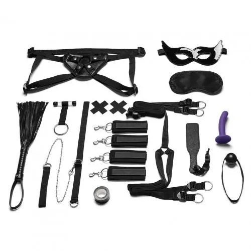 Female Sex Toys Lux Fetish Everything You Need Bondage In A Box 12 Piece Bedspreader Set