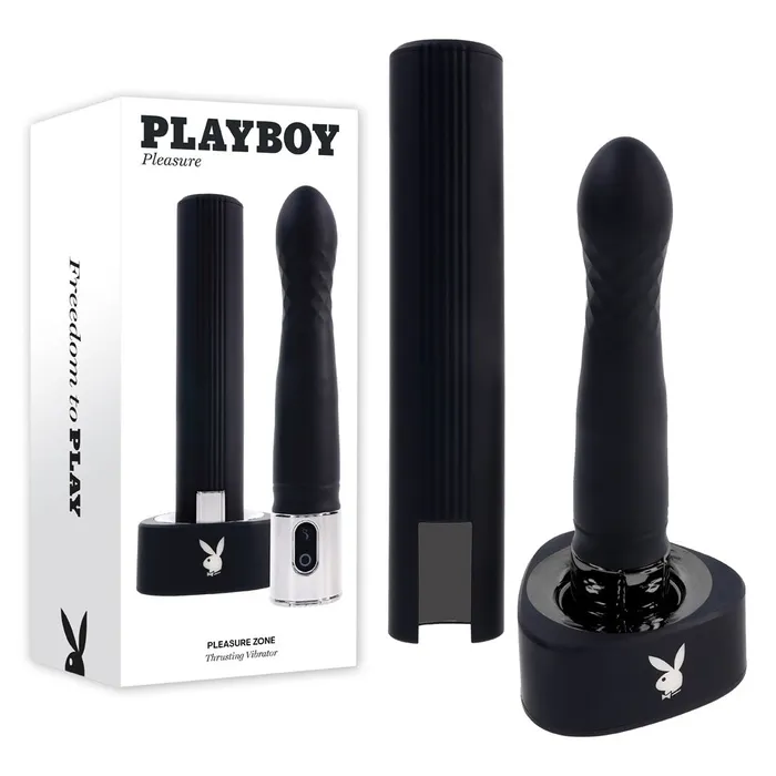 Female Sex Toys Playboy Pleasure PLEASURE ZONE Black 214 cm Rechargeable Vibrator with USB Charging Dock Playboy Pleasure