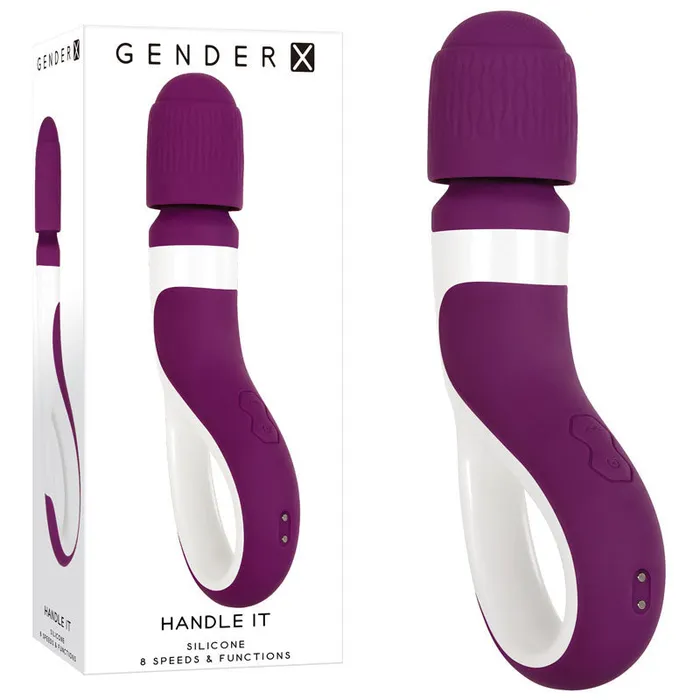 Gender X Gender X HANDLE IT PurpleWhite USB Rechargeable Massager Wand Vibrators