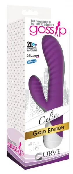 Gossip Celia Dual Motors Violet Purple Vibrator Curve Novelties Vibrators