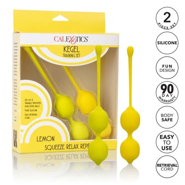 Kegel Training Set Female Sex Toys Kegel Training Set Lemon Yellow