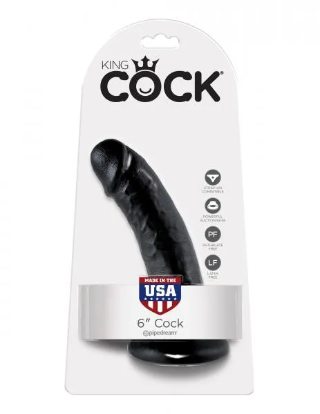 King Cock 6 Inches Cock Black Pipedream Dildos