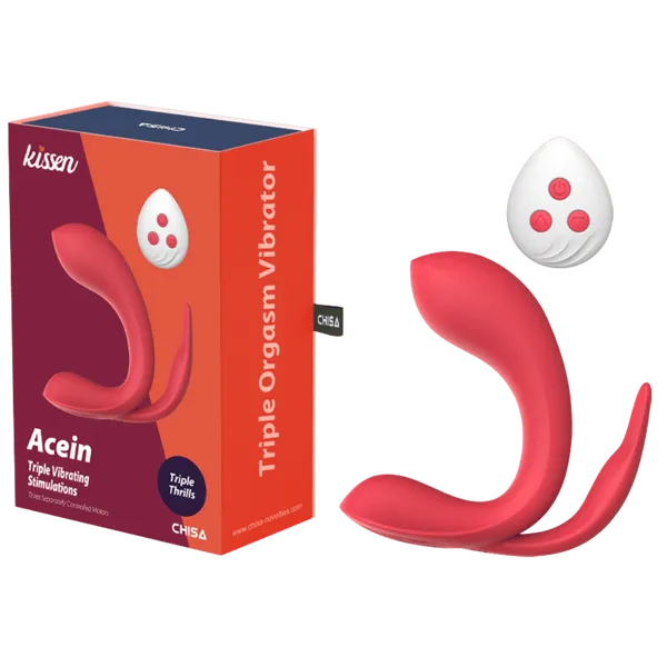 Kissen Acein Triple Vibrating Stimulations Red Chisa Novelties Vibrators