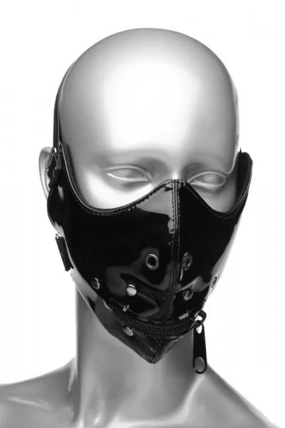 Lektor Zipper Mouth Muzzle Black OS Master Series Anal