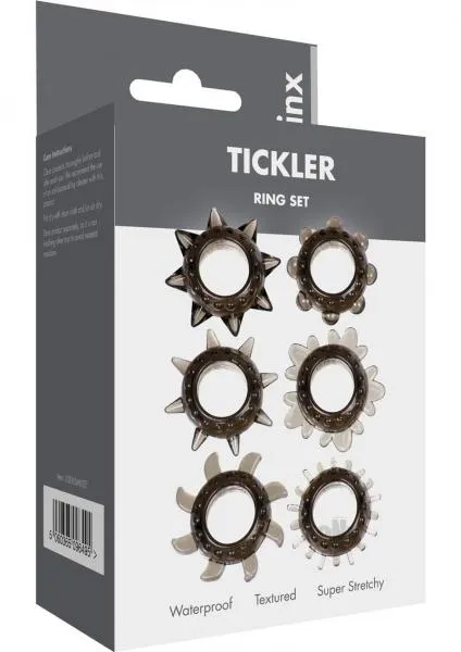 Linx Male Sex Toys Linx Tickler Textured Ring Set 6 Pack