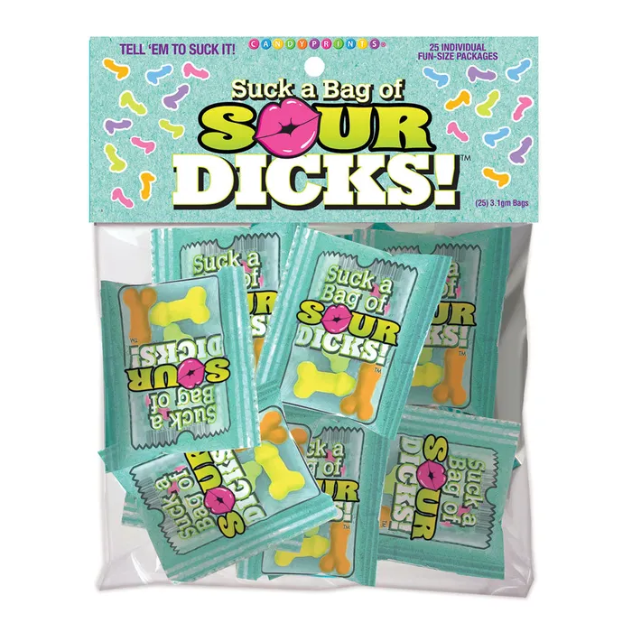 Little Genie Anal Suck a Bag of Sour Dicks Bag of 25 Pecker Lollies Bulk Bag of 25 Party Packs