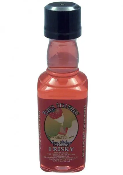 Little Genie Vibrators Love Lickers Flavored Warming Oil Virgin Strawberry 176 Ounce