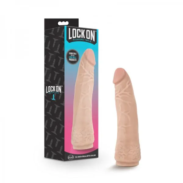 Lock On 75 Inch Realistic Lock On Dildo Vanilla Blush Dildos