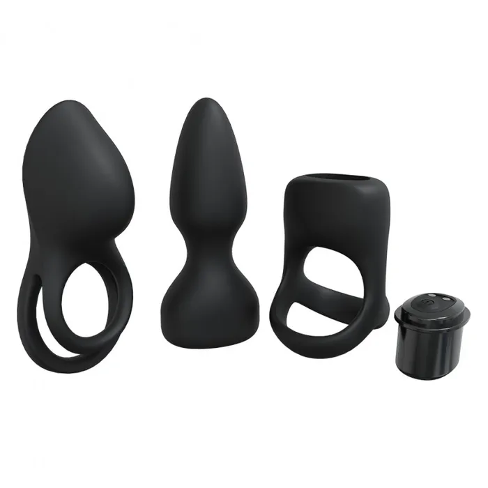 LoveLine Pleasure Kit 10 Speed Silicone Rechargeable Waterproof Black Loveline Female Sex Toys