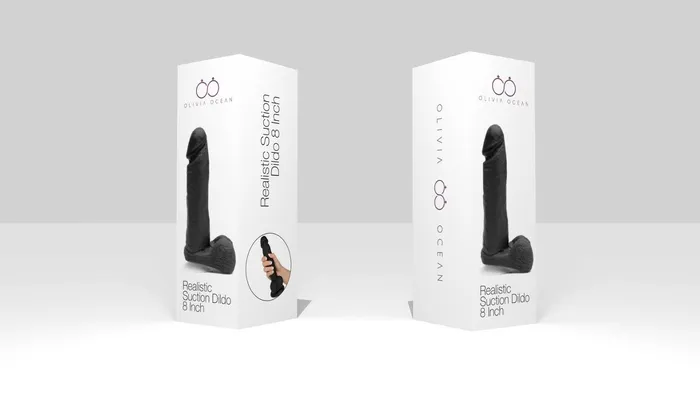 Lovetwoo Dildos Real Feel 8 Inch Dildo Wonder Suction Cup DongDildo Sex Toy Black