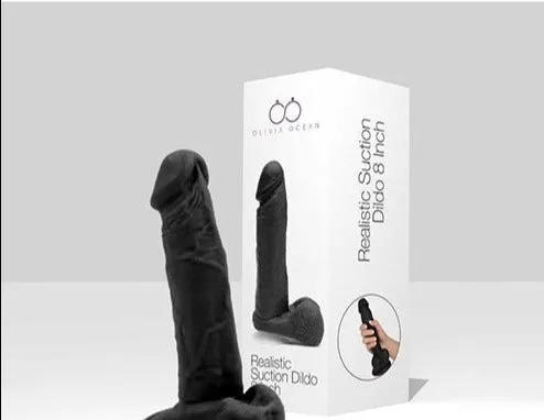 Lovetwoo Dildos Real Feel 8 Inch Dildo Wonder Suction Cup DongDildo Sex Toy Black