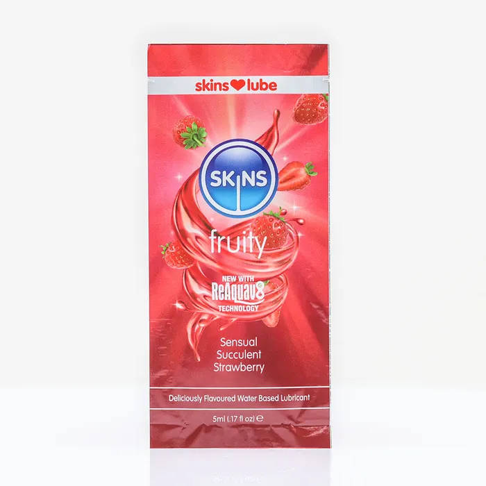 Lovetwoo Lubricants Skins Strawberry Water Based Lubricant 5ml Foil