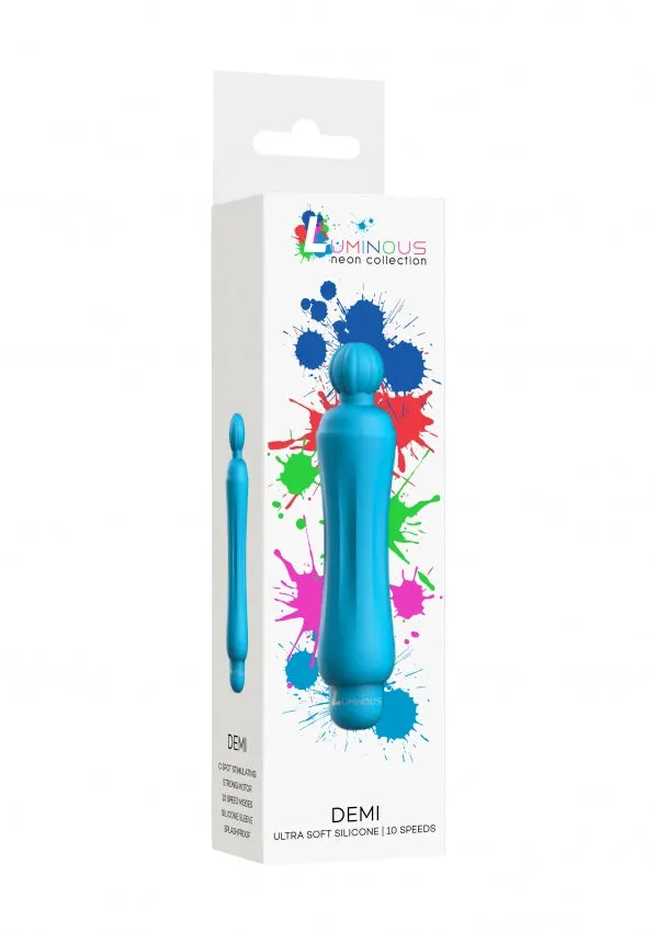 Luminous ABS Bullet With Silicone Sleeve 10Speeds Demi Turquoise Shots Toys Female Sex Toys