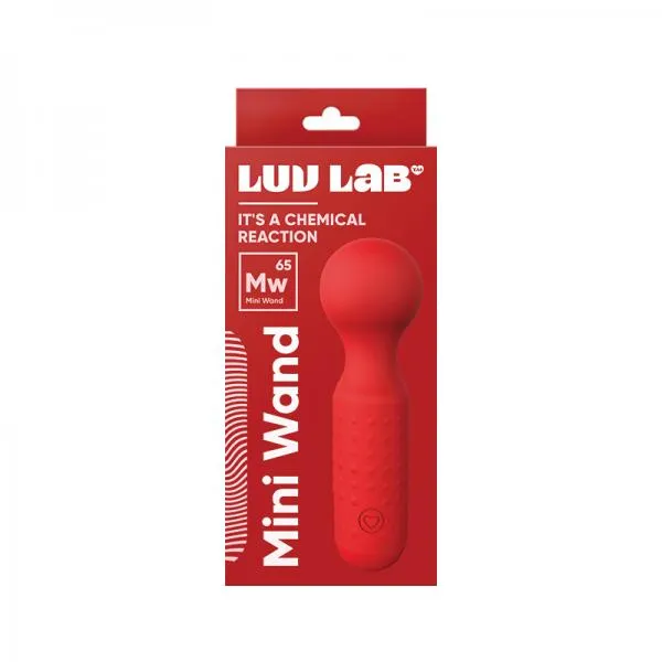 Luv Inc Vibrators Love Lab Mw65 Mini Wand Silicone Red