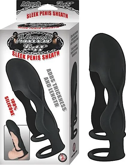 Mack Tuff Anal Sleek Silicone Penis Sheath Black