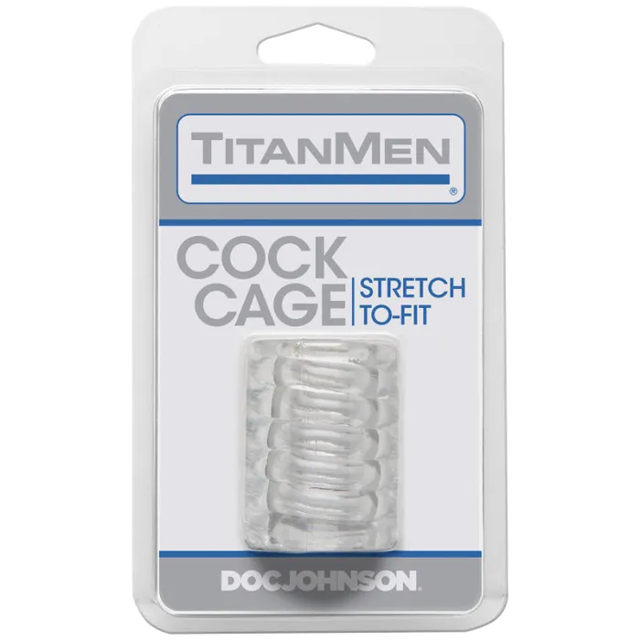 Male Sex Toys Doc Johnson TitanMen Cock Cage Clear