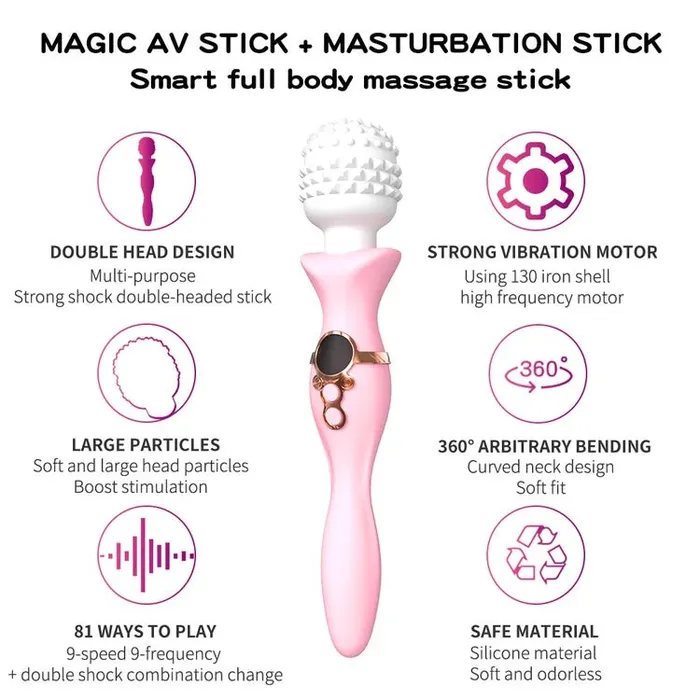 Male Sex Toys Double Head Vibrating AV Stick OOTYEMO