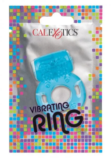 Male Sex Toys Foil Pack Vibrating Ring Blue Seductucom