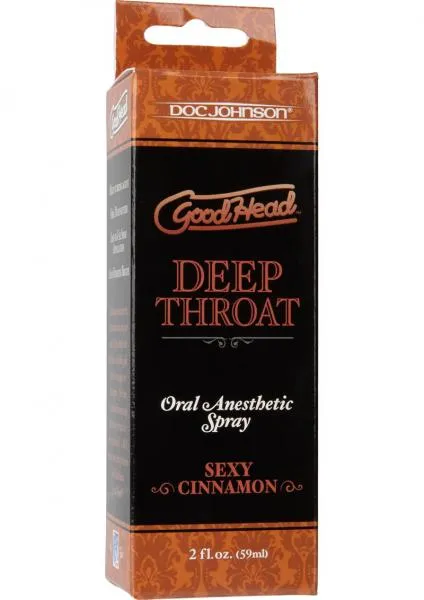 Male Sex Toys Goodhead Deep Throat Spray Sexy Cinnamon 2oz Doc Johnson