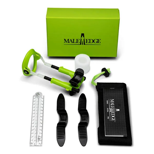 Male Sex Toys MaleEdge MaleEdge Extra Kit Penis Enlarger Kit in Green Case