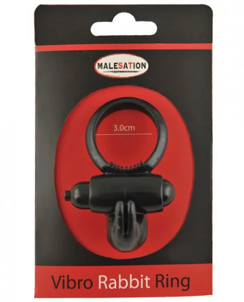 Malesation Vibrators Malesation Vibro Rabbit Ring Black