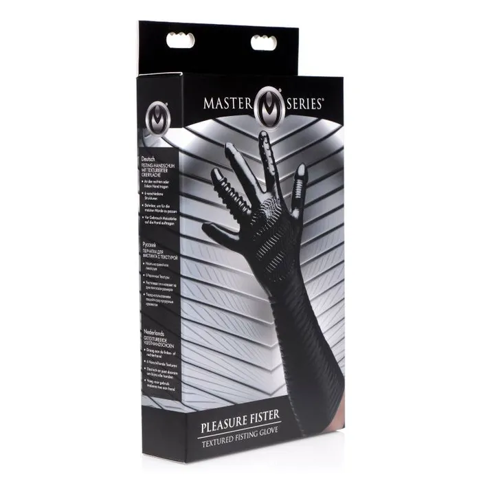 Master Series Pleasure Fister Black Textured Fisting Glove XR Brands Anal