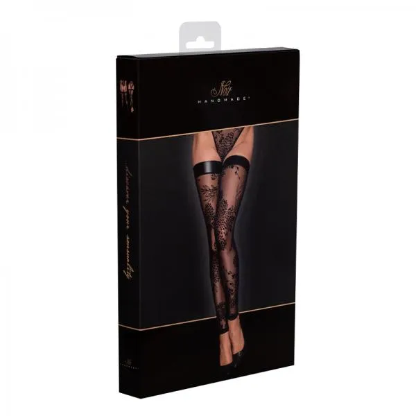 Noir Handmade Male Sex Toys Noir Handmade Tulle Stockings With Patterned Flock Embroidery Xl