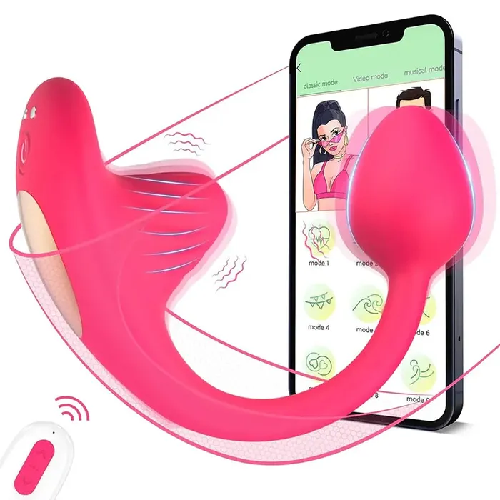 OOTYEMO Female Sex Toys DualMotor Wearable Panty Vibrator with App Remote Control