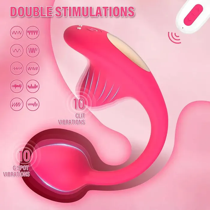 OOTYEMO Female Sex Toys DualMotor Wearable Panty Vibrator with App Remote Control