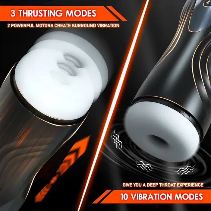 OOTYEMO Male Sex Toys 360 Rotating Telescopic Pleasure Masturbator