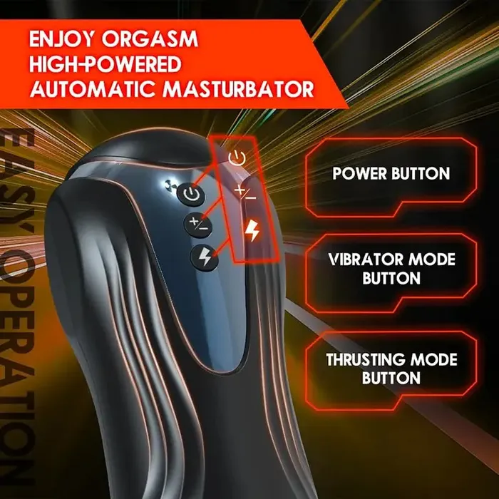 OOTYEMO Male Sex Toys 360 Rotating Telescopic Pleasure Masturbator