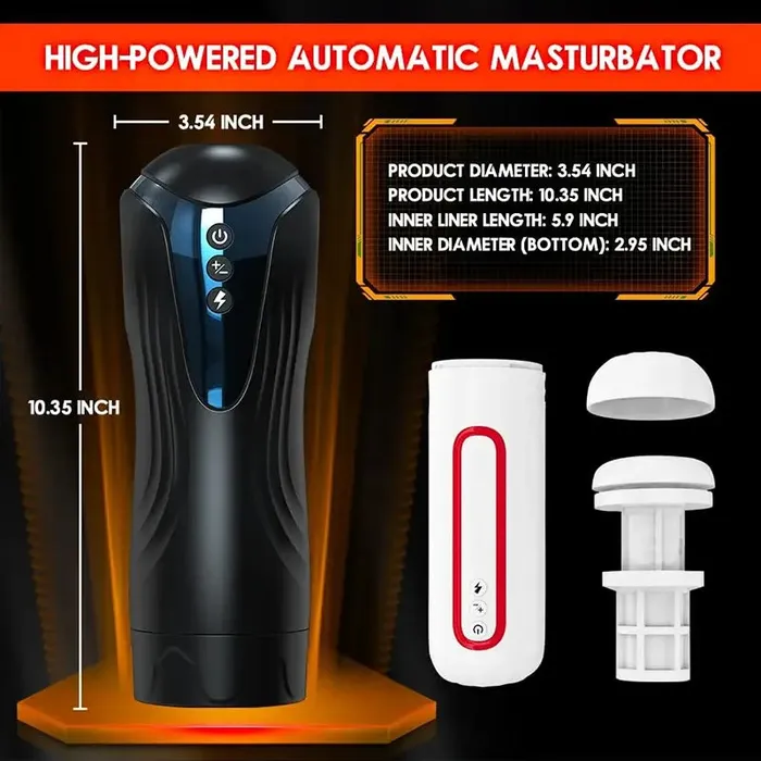 OOTYEMO Male Sex Toys 360 Rotating Telescopic Pleasure Masturbator