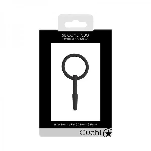 Ouch Urethral Sounding Silicone Plug Black 8 Mm Seductucom Anal