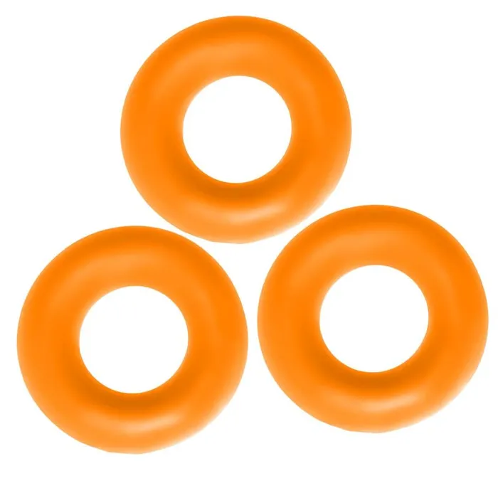 Oxballs Couples Fat Willy 3 Piece Jumbo Cockrings Orange