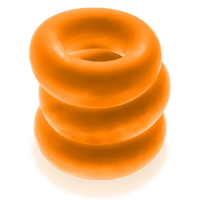 Oxballs Couples Fat Willy 3 Piece Jumbo Cockrings Orange