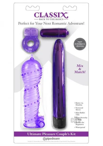 Pipedream Classix Ultimate Pleasure Couples Kit Purple Vibrators